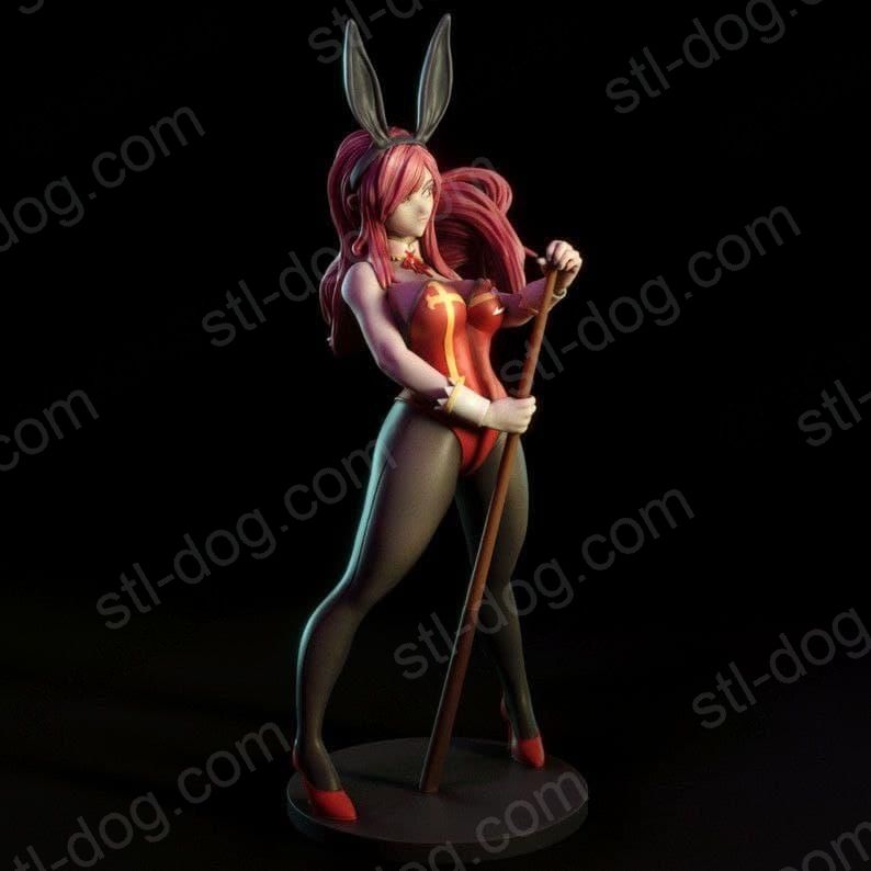 妖精的尾巴 Fairy Tail  艾尔莎·史卡雷特 (Erza Scarlet Bunny)  兔女郎 3D打印图纸